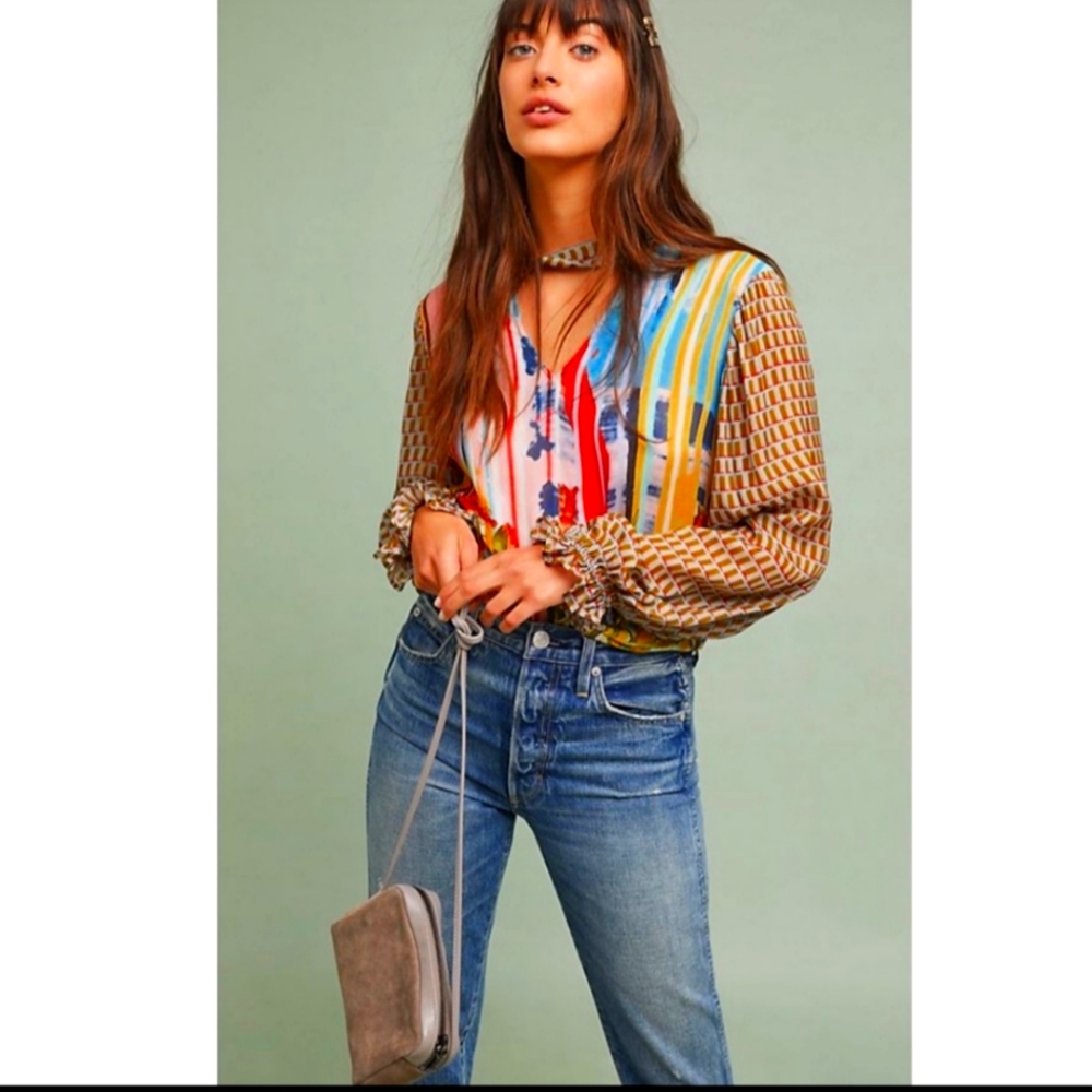 Anthropologie peasant shirt